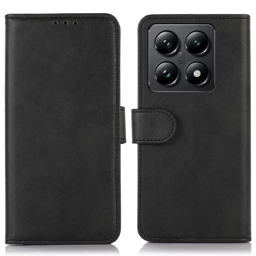For Xiaomi 14T Case Cowhide Texture Leather Wallet Phone Cover with Stand