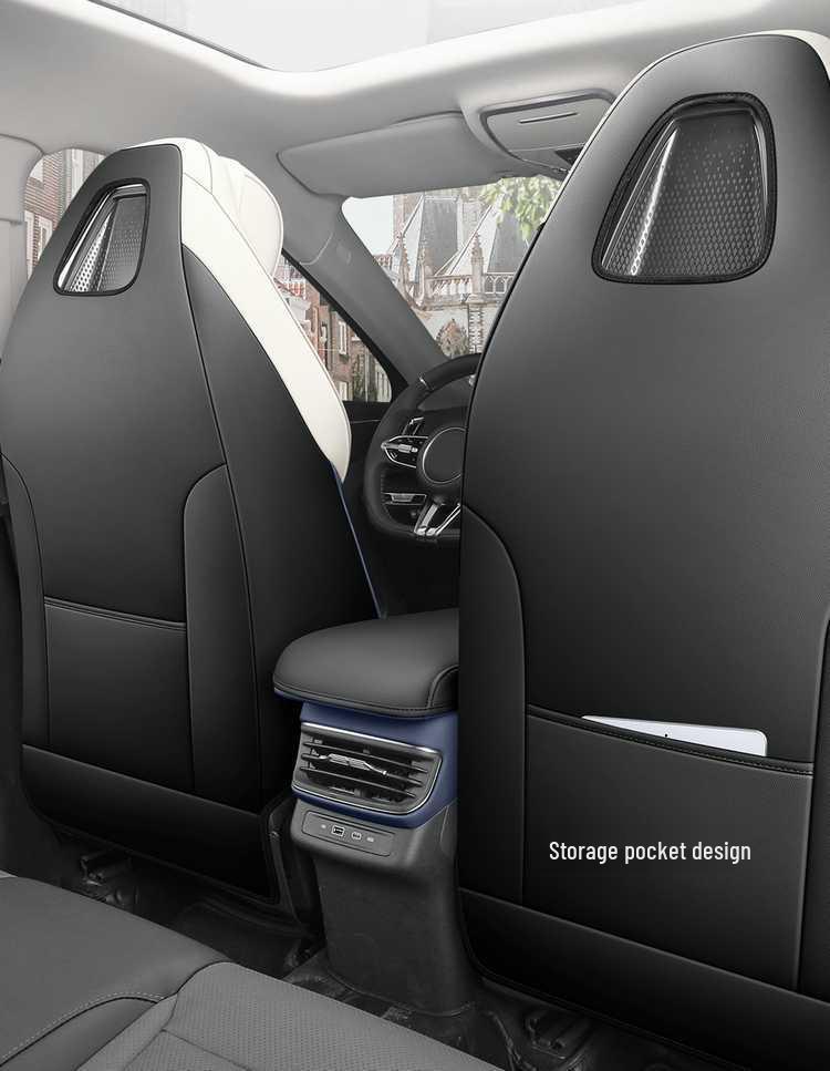 Red Flag HS3 Universal Leather Car Seat Cover: Breathable, Perforated, Four-Season Full Coverage Cushion