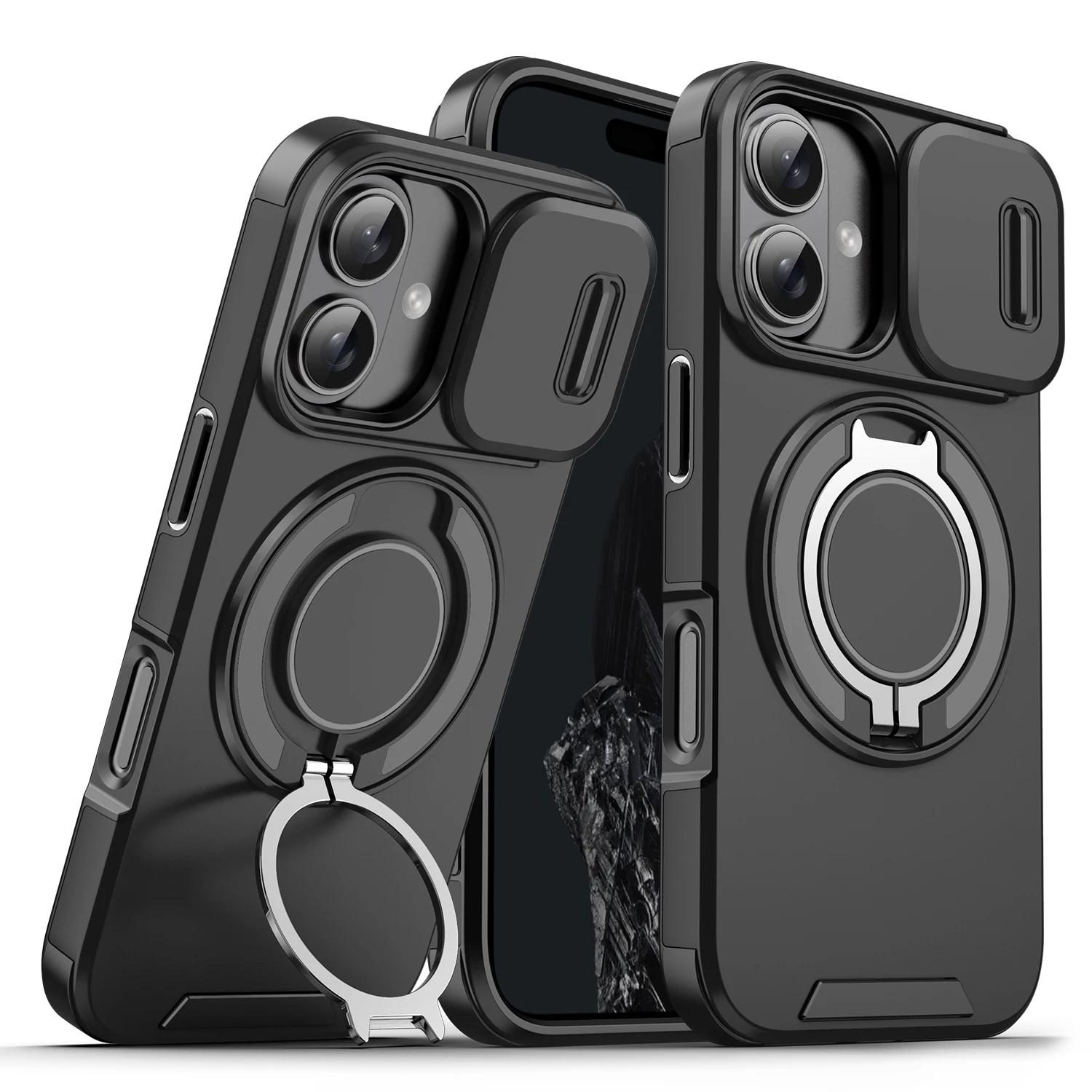 

Non-Slip Ring Holder Case for Iphone 17 Pro Max Air 16 Plus 15 14 13 12 Pro Iphone17 Shock Resistant Armor Covers iPhone 16 Pro