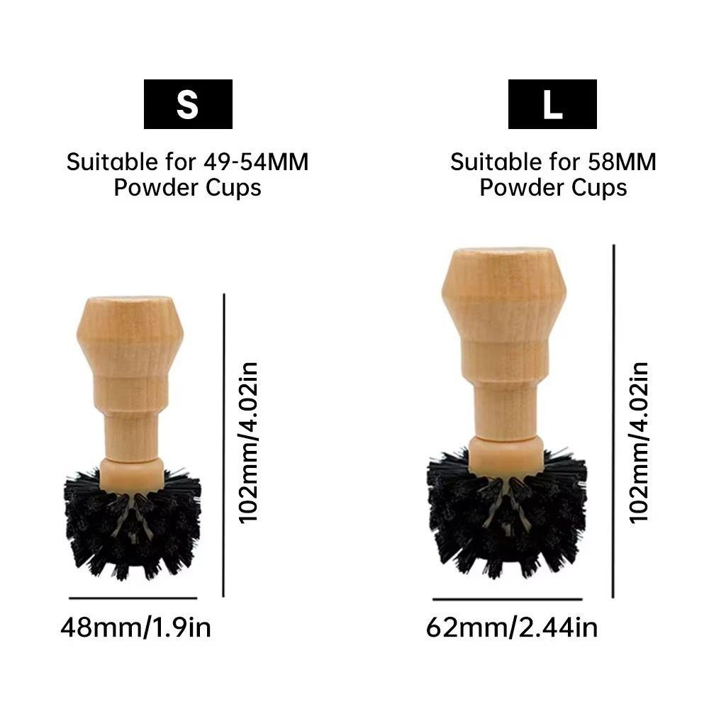 Residual Powder Sweep Portafilter Cleaning Brush Wooden Handle Barista Brush Espresso Machine