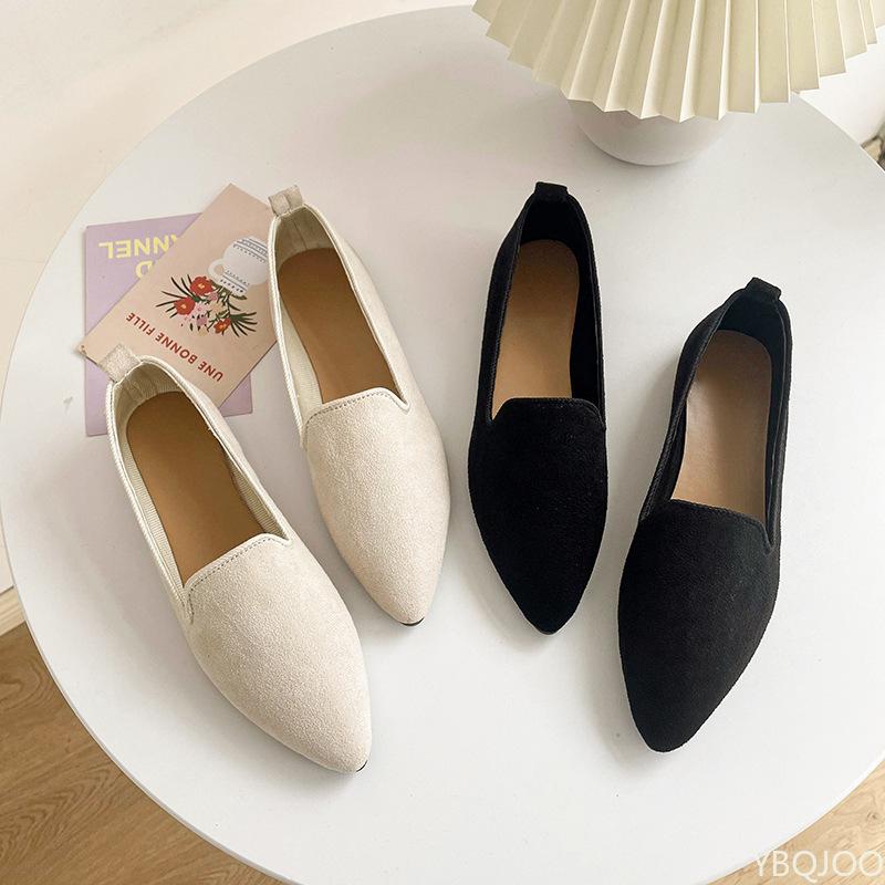 Shallow mouth comfort women shoes Fashion Slip on Lightweight breathable flats Women Soft Bottom Pointed Toe Boat Shoes