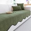 1Pcs Plush Sofa Mat New Sofa Towel Leaf Pattern Jacquard Wave Edge Skin Friendly And Wear-Resistant Living Room Sofa Cover Cloth
