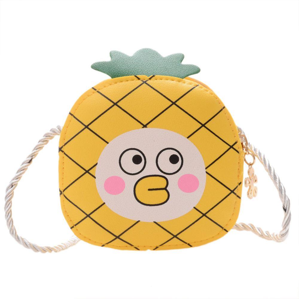 

Kids Peach Orange Fruit Cartoon Pineapple Handbag Children Coin Purse Shoulder Bag Crossbody Bag жёлтый