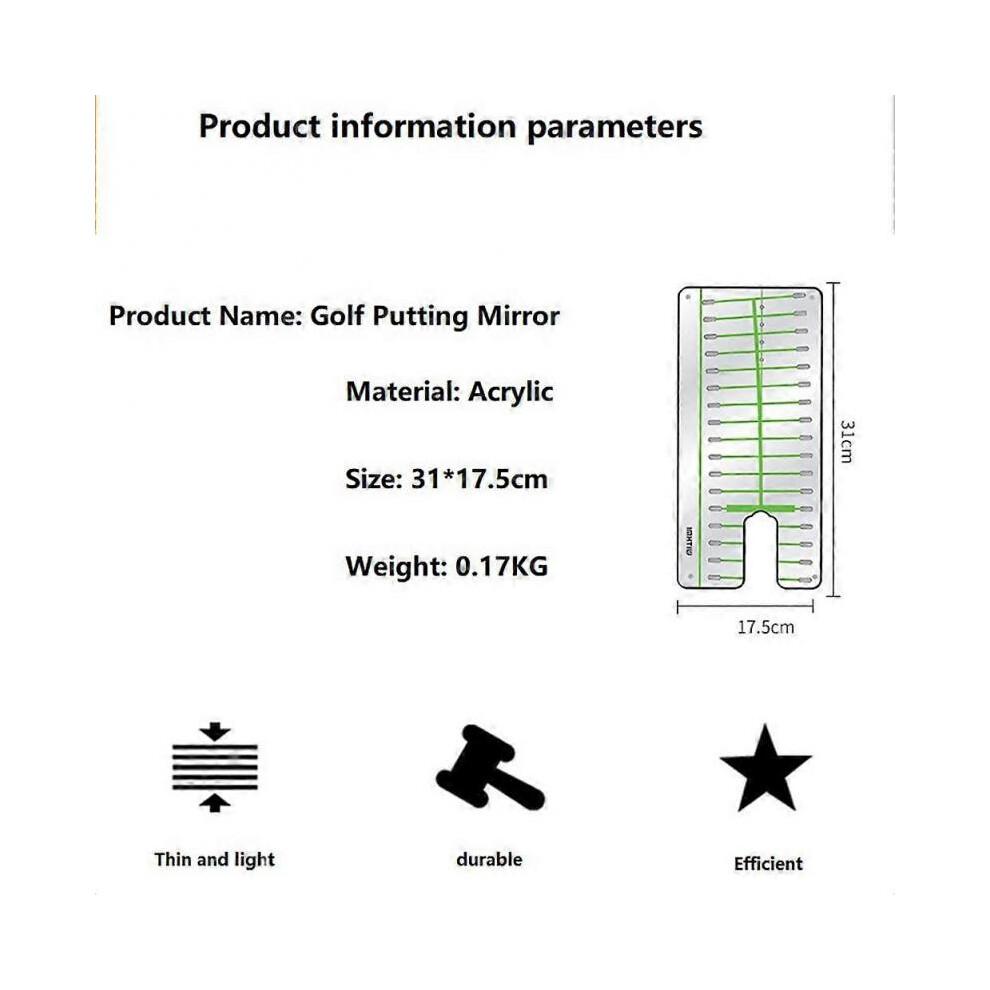 Golf Putting Mirror-Portable Golf Training Aid-Swing Trainer Alignment Mirrors-Golfing Accessories Indoors Outdoors