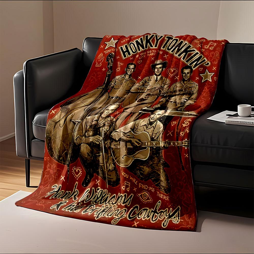 Honky Tonkin' Band Blanket for all seasons blanket lunch break throw gift