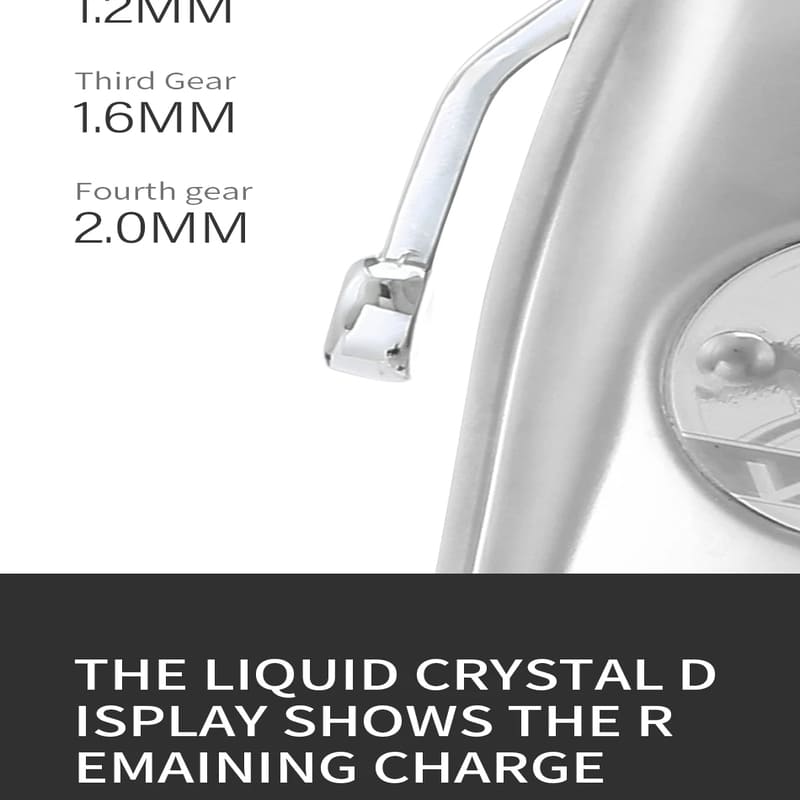 Men's Professional Stainless Steel Blade Waterproof Electric Hair Clippers Retro Oily Hair Clipper LCD Display Cutting No Card Power Clippers