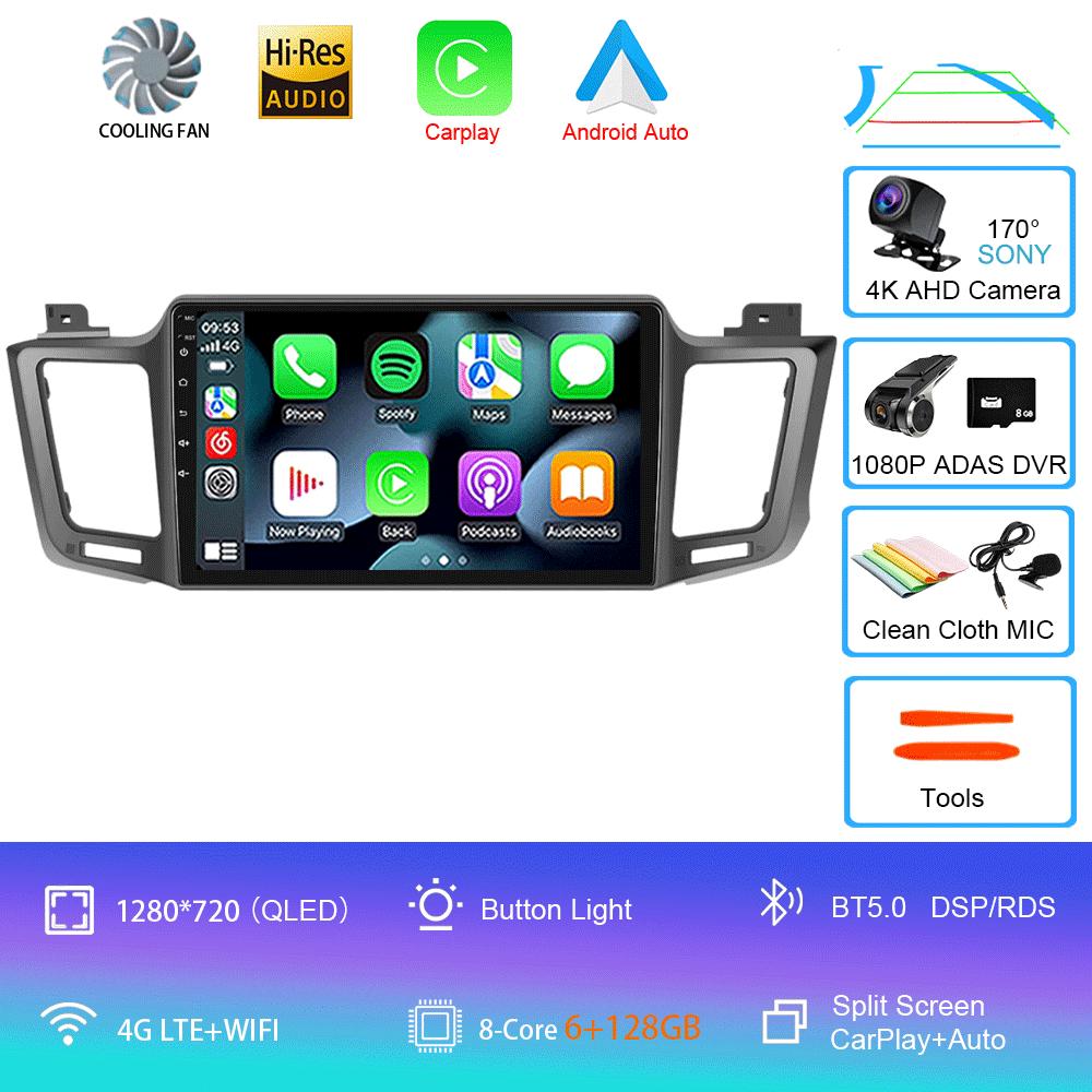 Android 14 Car Radio For Toyota RAV4 RAV 4 2013 - 2017 Multimedia Video Player 4G Carplay GPS Stereo Head Unit Auto