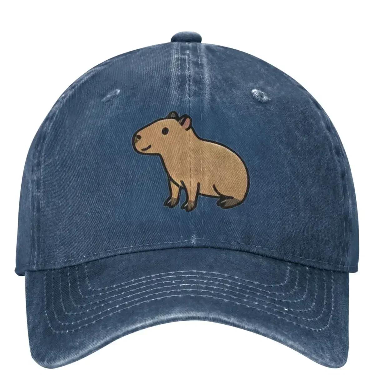 

Unisex Capybara Baseball Caps Retro Distressed Washed Snapback Hat Adjustable One Size
