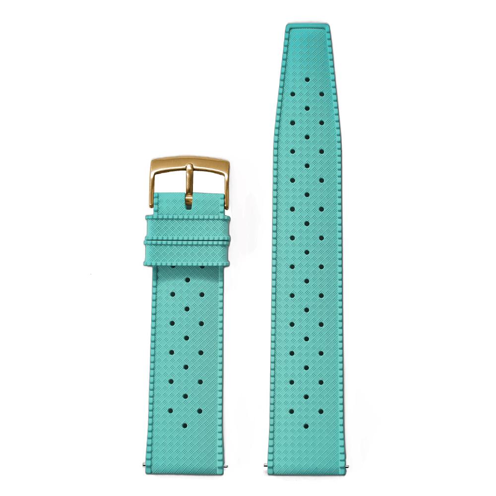 18/19/20/21/22/23/24mm Tropische FKM-Gummi-Uhrenarmbänder Schnellverschluss FPM-Armband Langlebiges Weiches Armband Wasserdichtes Sportuhr