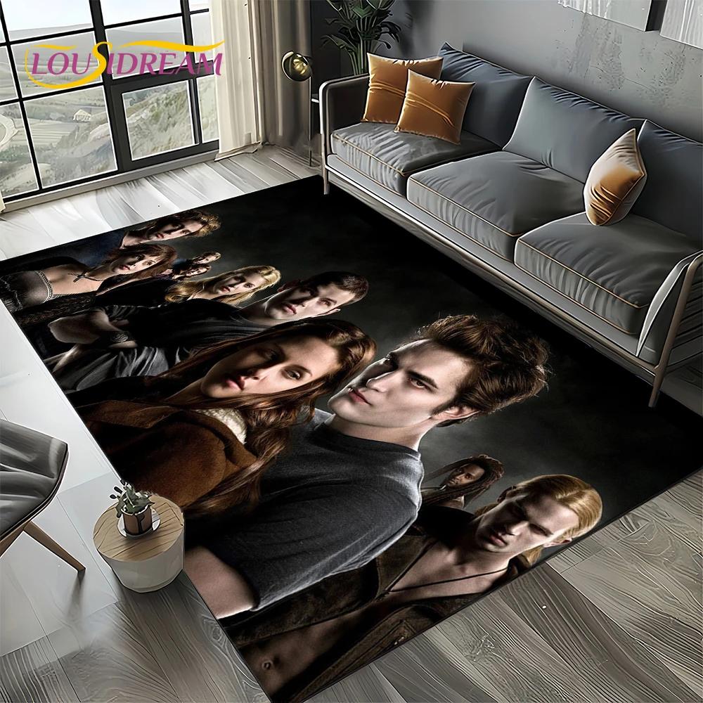 Twilight Saga Serie Edward Bella Film Teppich für Wohnzimmer Schlafzimmer Zuhause Sofa Dekoration, Kinder Teppich Rutschfeste Bodenmatte