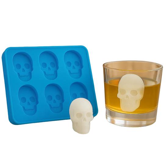 Skull Ice Mold Butt Silicone Ice Cube Mold 6-Cell BPA-Free Ice Cube Maker Dishwasher Safe Ice Mold for Whiskey Cocktails Juice