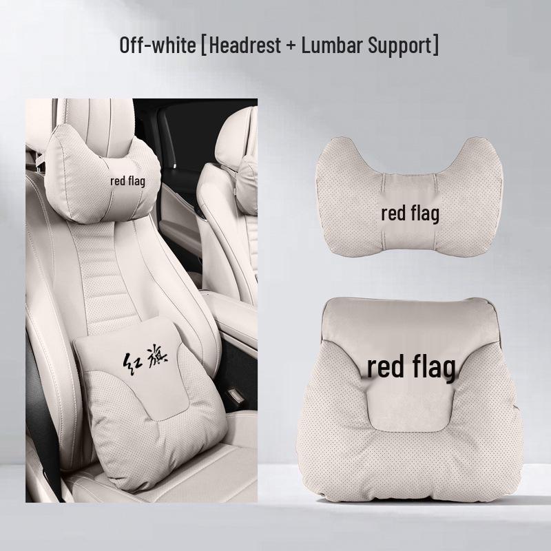 Compatible Headrest Neck & Lumbar Support Cushion for Hongqi HS5/H5/HS7/H7/H9 Vehicles
