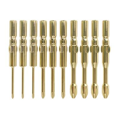 Industrielles Kreuzschlitz-Schraubendreher-Bits-Set 10 Stück S3 Stahl Gehärtet 60 mm Länge Magnetischer Rundschaft Elektrowerkzeug-Zubehör