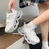 European Mesh Breathable Red Lip Dad Shoes Women's 2025 Summer New Small Thick-soled Heightening Casual Sports Shoes