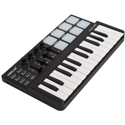 Worlde Panda MIDI Kontrol Cihazı Taşınabilir 25 Tuşlu USB Klavye ve Davul Pad'i Müzik Aranjör Klavyesi Elektronik Ses Kontrol Cihazı