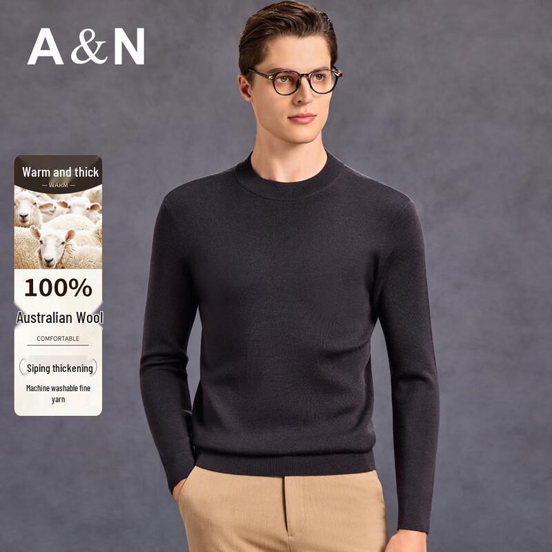 

Antonio Men s Machine Washable 100% Fine Wool Thickened Mock Neck Sweater 2XL