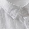 Men's Casual Loose White Linen Shirt - Short-Sleeved and Long-Sleeved Options for Spring and Summer