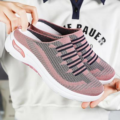 Damen Sommer Neu Semi Drag Damenschuhe, Fliegengewebte Stoffschuhe, Bequeme Freizeitschuhe