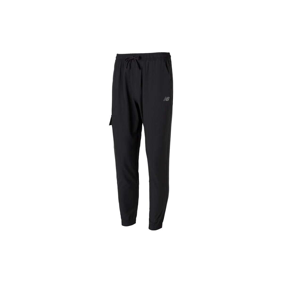 

New Balance Solid Color Mid-Waist Woven Trousers Men Bottoms Black AMP42320-BK