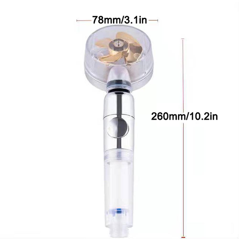 Pressurized Shower Heads Water Saving ABS High Pressure Shower Sprayer Heads Propeller Shower Heads