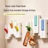 Piano Key No-Drill Wall Hook: Solid Wood Wall-Mounted Rack for Clothes & Hats, Ideal for Bedroom, Hallway, or Entrance.