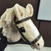 Lightweight Wooden Horse Head Stick With Plush Detail Funny Horse Head Accessory For Theater And Family Parties
