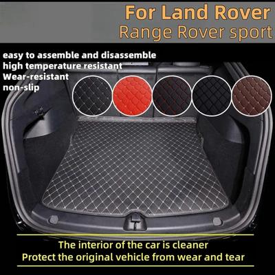 Car Trunk Mat For Land Rover Range Rover Sport 2014- Leather Anti-slip Car Cargo Trunk Carpets Pads Interior Accessories