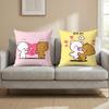 Cute m-Milk and Mocha bBears Cushion Cover Multi-Scene Pillow Cover for Home & Car - Reversible, Soft & Durable for Daily Use