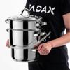 KADAX Juicer Pot 5L Stainless Steel Steamer For Induction Induction Gas Steel 3IN1