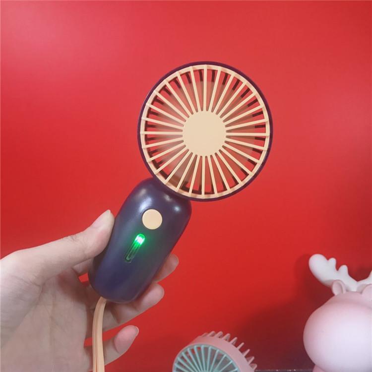 

Мини-вентилятор с прохладным ветром, летний артефакт, 500 мАч, портативный вентилятор, портативный уличный вентилятор темно-синий