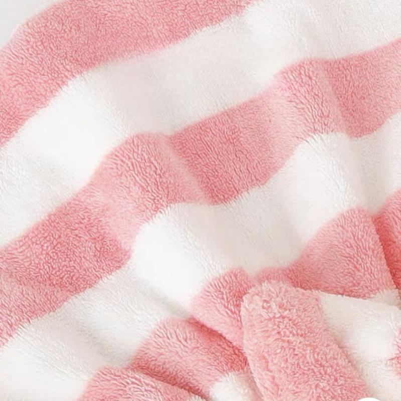 1pc Cute Bow Stripe Hair Hat Magic Microfiber Shower Cap Towel Bath Hats Dry Hair Cap Quick Drying Soft for Lady Turban Head
