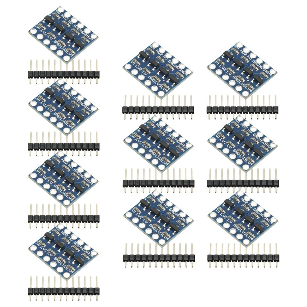 10pcs 4 Channels IIC I2C Logic Level Converter Bi-Directional Module Logic Level Shifter 3.3v to 5v for Arduino