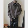 Korean-Style Men's Autumn/Winter Casual Loose Short Coat with Wide Lapel