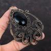 Black Onyx Pendant Copper Wire Wrapped Pendant Octopus Pendant Copper Jewelry Handmade Pendant Wire Wrap Jewelry Gemstone Pendant For Gift