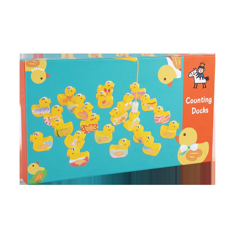 

Magnetic Wooden Duck Catching Toy For Kids Learning Arithmetic And Gift Colors