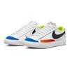 Nike Blazer Low '77 GS Big Kids Lifestyle Shoes White Black Signal Blue Orange DV1747-101