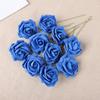 10-50Pcs Rose Artificial Flowers With Stem Foam Fake Roses Wedding Bouquet Centerpieces Decoration Birthday Party DIY Gift Craft