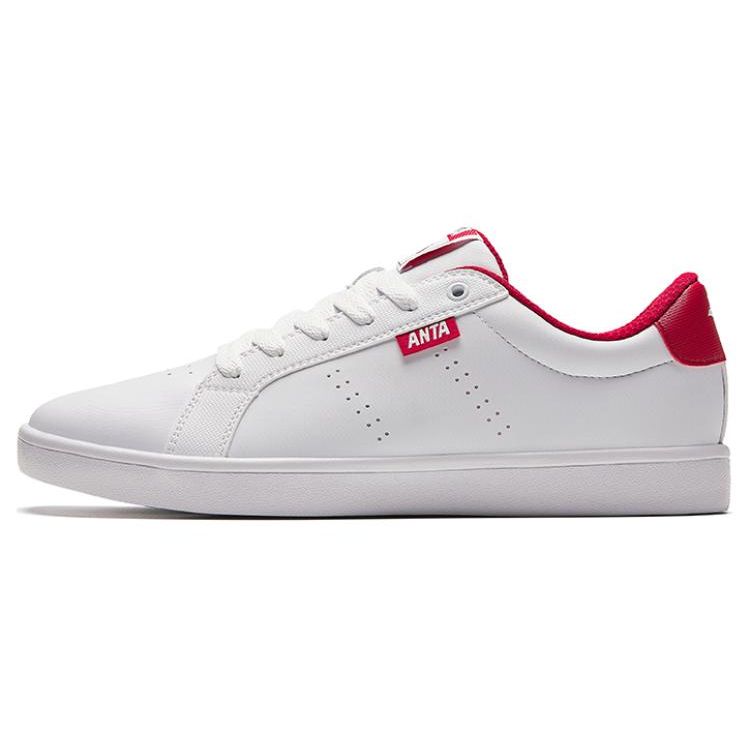 

Anta Non-Slip Durable Low-Top Skate Shoes Men Sneakers White Red 912428052-1 44.5