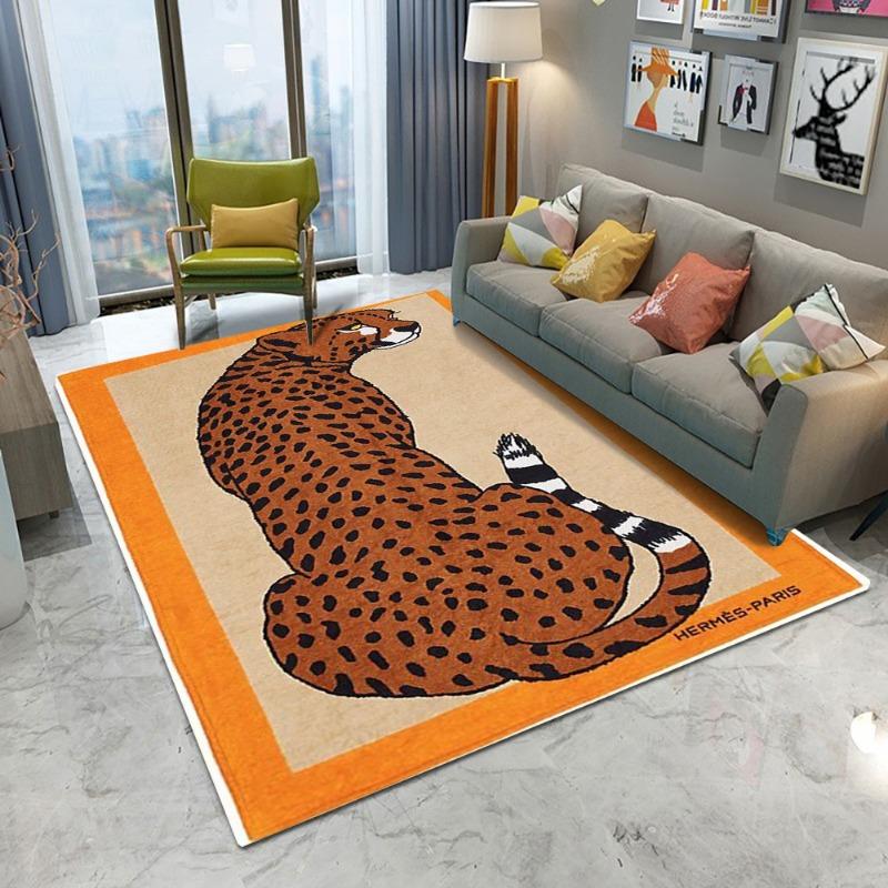 Fashion Leopard Print Carpet for Living Room Bedroom Large Area Rug Home Decor Coffee Table Mat Lounge Nonslip Floor Mat Doormat