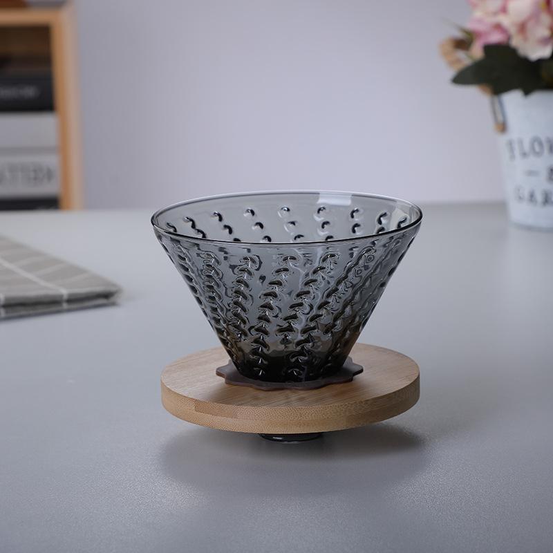 Glass Coffee Drip Filter Cup Reusable Conical Immersion Hand Brewed Dripper Reusable Combination Hand Made Barista Tools