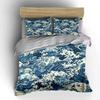 Ocean Waves Art Three-Piece Set Soft Comfortable Duvet Cover Bedding Set Included 1*Duvet Cover & 2*Pillowcases, Gift