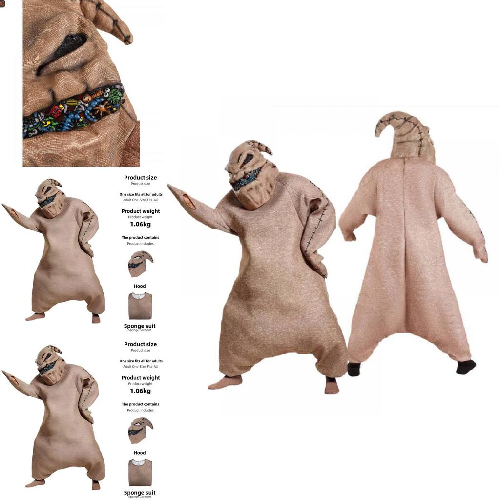 Disguise Adult Oogie Boogie Cosplay Outfit With Mask For Kids And Adults