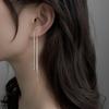 JWER Simple High-Grade Long Chain Tassel Drop Earrings for Women Dangle Earring Gold Silver Color Piercing Line Trendy Ear Gifts