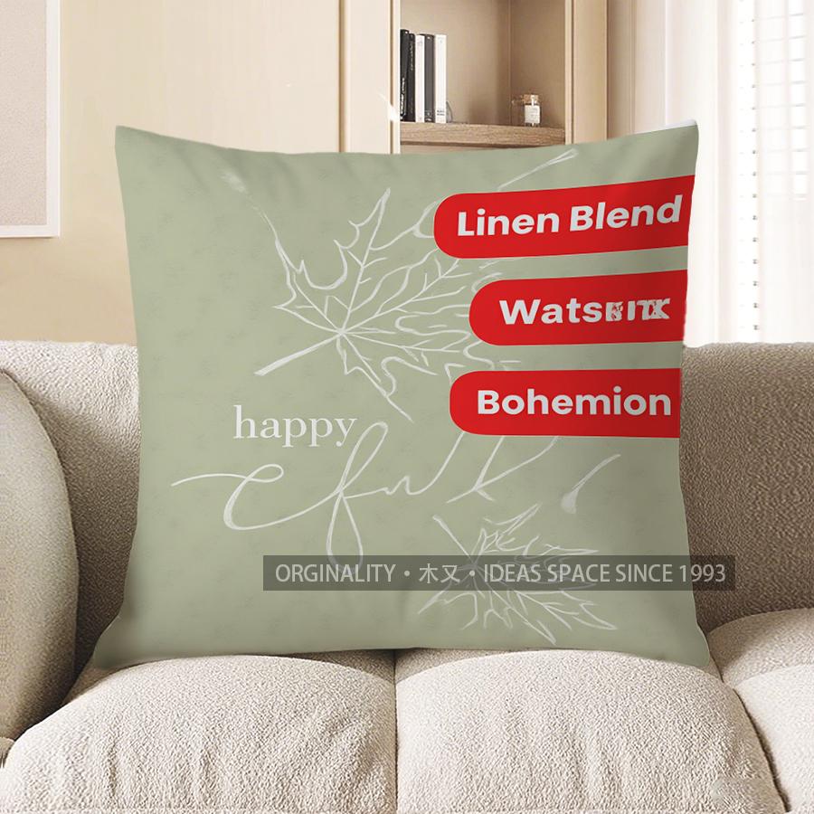 Home Decor Peony and Pumpkin Floral Pillow for Home Decor Pattern Cushion Cover Suitable for Sofa Bedroom Car Pillow Cover