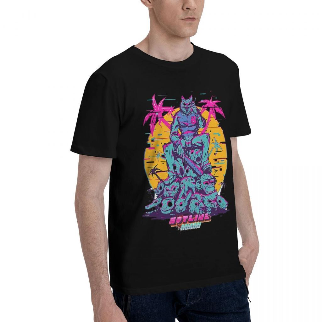 Hotline Miami 2022 100 Cotton Casual Breathable Confortable Cute Short Sleeve TShirt Tshirts Men