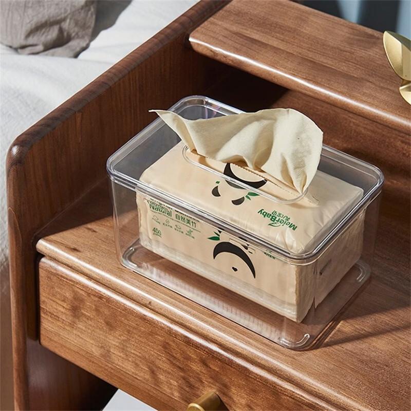 Przezroczyste Pudełko na Chusteczki z Przegródkami