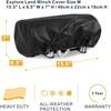 Explore Land Waterproof Universal Winch Cover - Dust Resistant Winches Cover 15.5 X 8.5 X 7 Inch - Fits Electric Winches Up To 4,500 Lbs