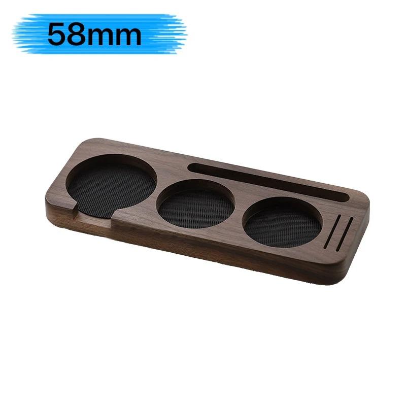 

Coffee Tamper Mat Station Stand Portafilter Holder Support Base Rack Walnut Wood For 51MM 54MM 58MM Espresso Accessories Barista 58mm
