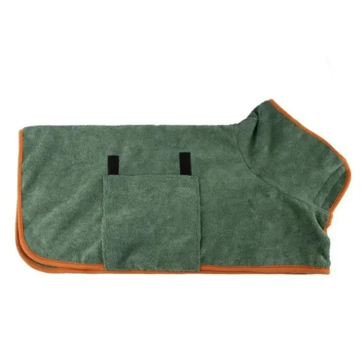 

Pet Bathrobe Fast Drying Towel Microfiber Absorbent Soft Bath Robe Adjustable Towel Grooming Coat for Small Medium Large Dog 4-7kg