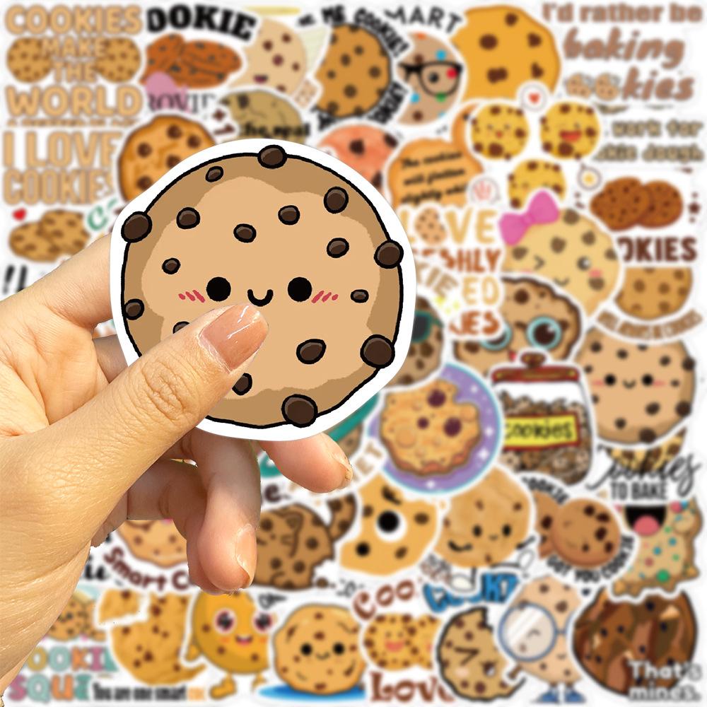 50 Cartoon Cookies Doodle Stickers Decorate Guitar Notebook Suitcase DIY Waterproof